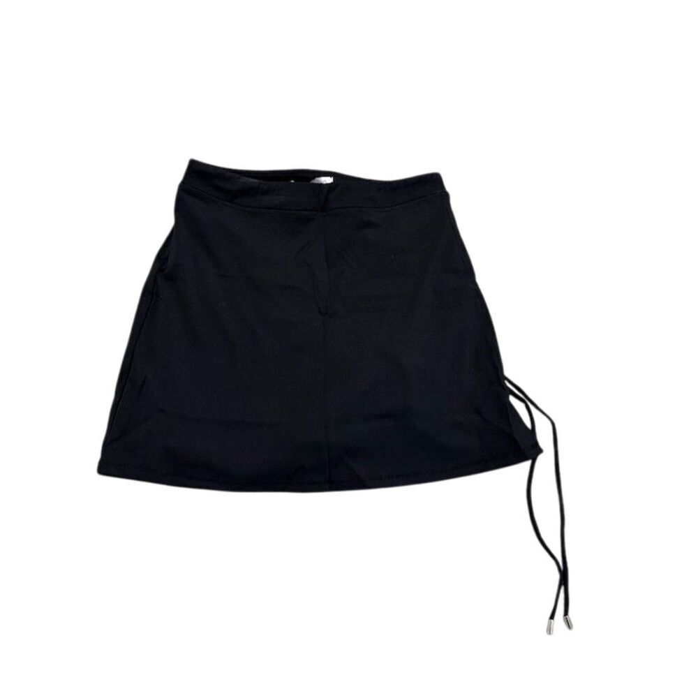 Women's Black Mini Skirt with Tie Detail Size M Casual